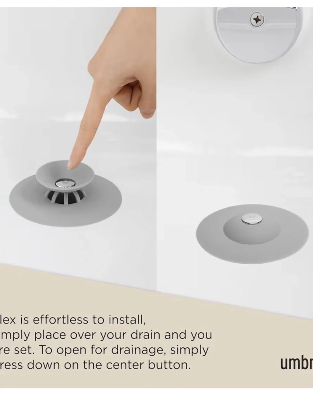 Umbra shower hair catcher Light Gray